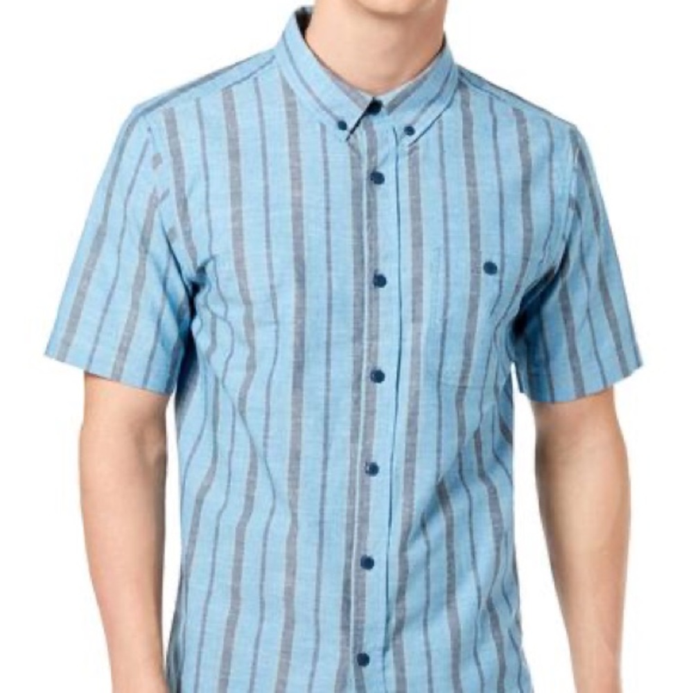 Ezekiel Blue Stripe Halston Pocket Shirt